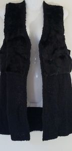 Black Vest Faux Fur From Valerie Stevens size S